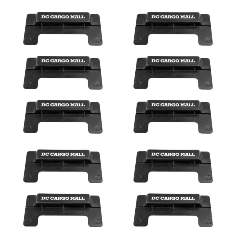 DC Cargo Mall E Track Rail End Caps (Horizontal) - Durable Black Plastic End Protector Covers for Etrack Tie-Down Rails, E-Tracks NOT Included - Image 1
